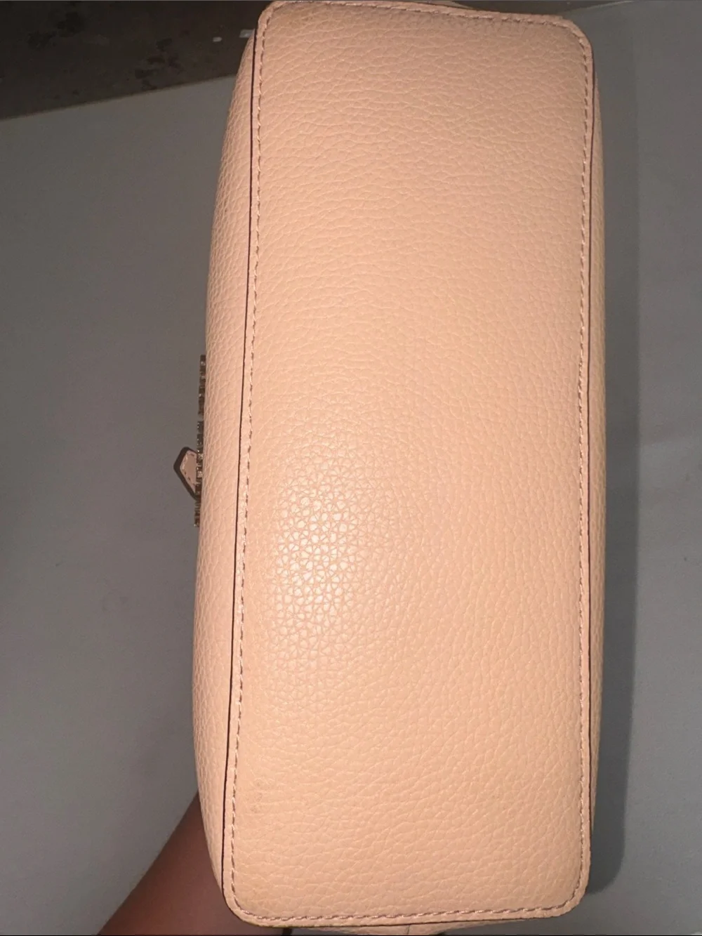 Michael Kors Nude tan Pebbled Leather Satchel with Gold Hardware